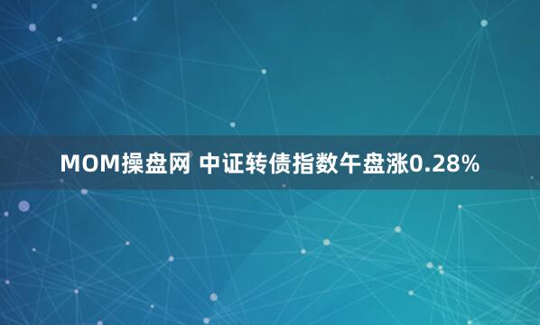 MOM操盘网 中证转债指数午盘涨0.28%
